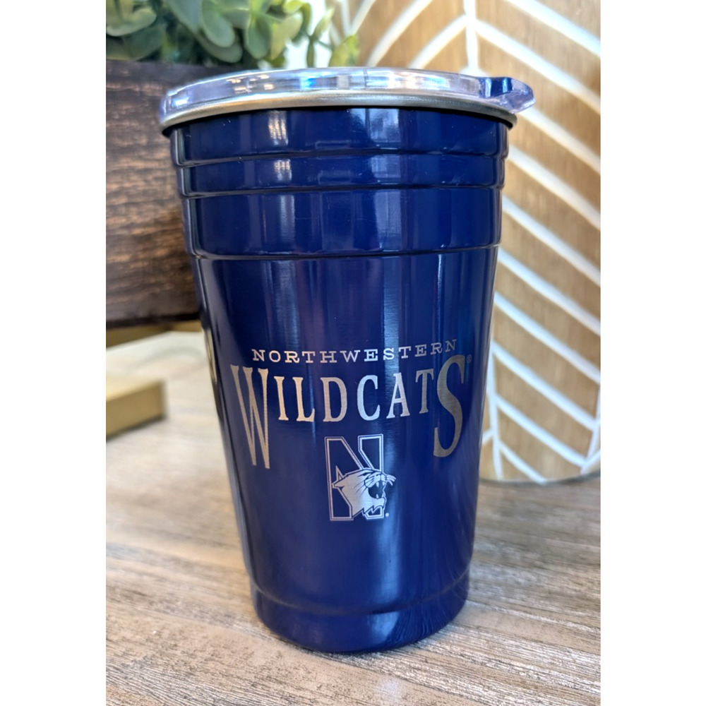 Northwestern Wildcats Tumbler 22oz Stainless Steel Travel Cup NWT BPA Free